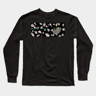 Flowered Up Sloth Long Sleeve T-Shirt